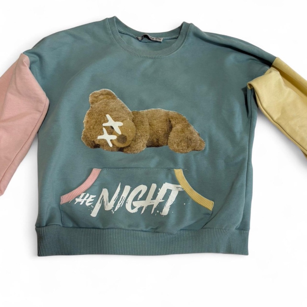 Colorful Bear Graphic Sweatshirt for 5 y.o